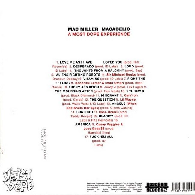 Платівка Mac Miller – Macadelic|Мак Міллер-Макадельський(2xLP)