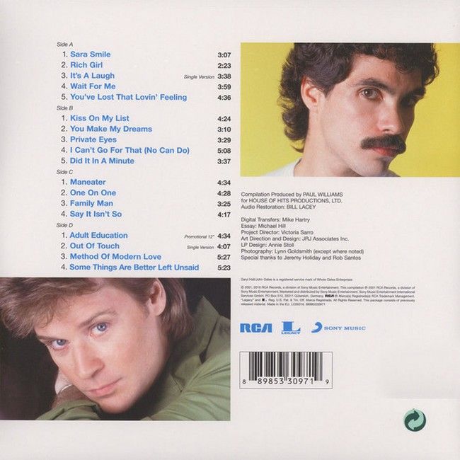 Daryl Hall John Oates – The Very Best Of (2LP, Compilation, Limited Edition, Reissue, Remastered, Gray / Blue Vinyl)