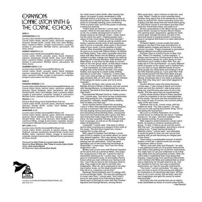 Lonnie Liston Smith & The Cosmic Echoes - Expansions (LP, Album, Reissue, Gatefold)