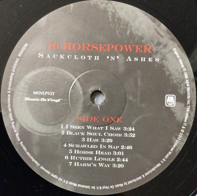 Sixteen Horsepower – Sackcloth 'N' Ashes (LP, Album, Reissue, 180 Gram, Vinyl)
