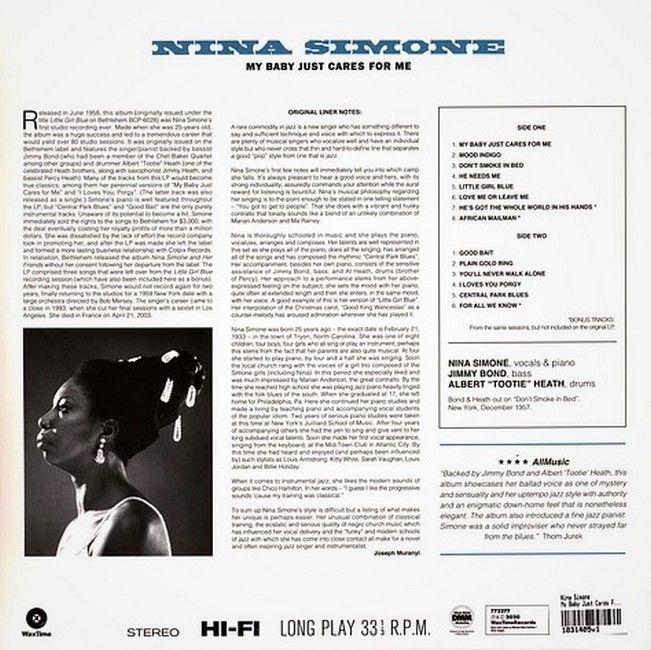 Nina Simone – My Baby Just Cares For Me (LP, Compilation, Limited Edition, Reissue, Remastered, 180gr, Vinyl)