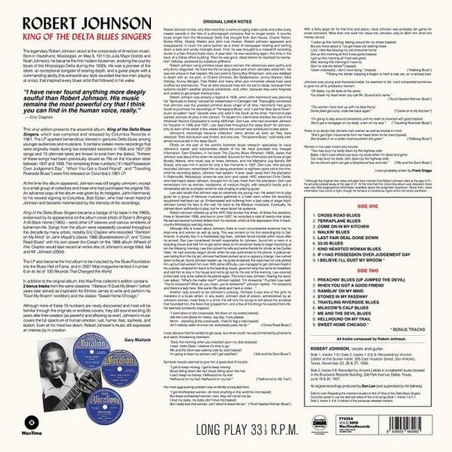 Robert Johnson – King Of The Delta Blues Singers (LP, Compilation, Limited Edition, Vinyl)