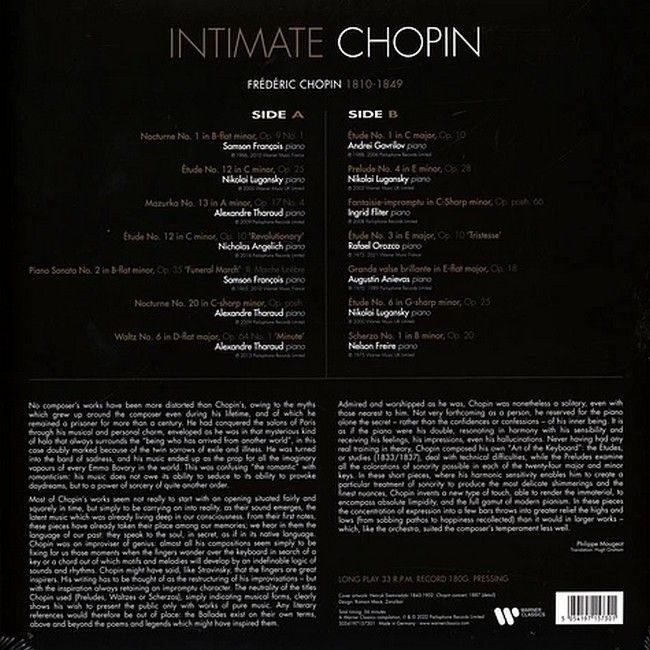 Frederic Chopin – Intimate Chopin (LP, Compilation, Stereo, 180g, Vinyl)