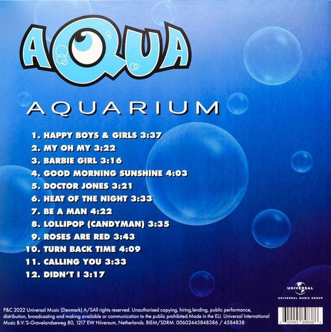 Платівка Aqua – Aquarium(Remastered, White, 25th Anniversary Edition Vinyl)|Аква-Акваріум