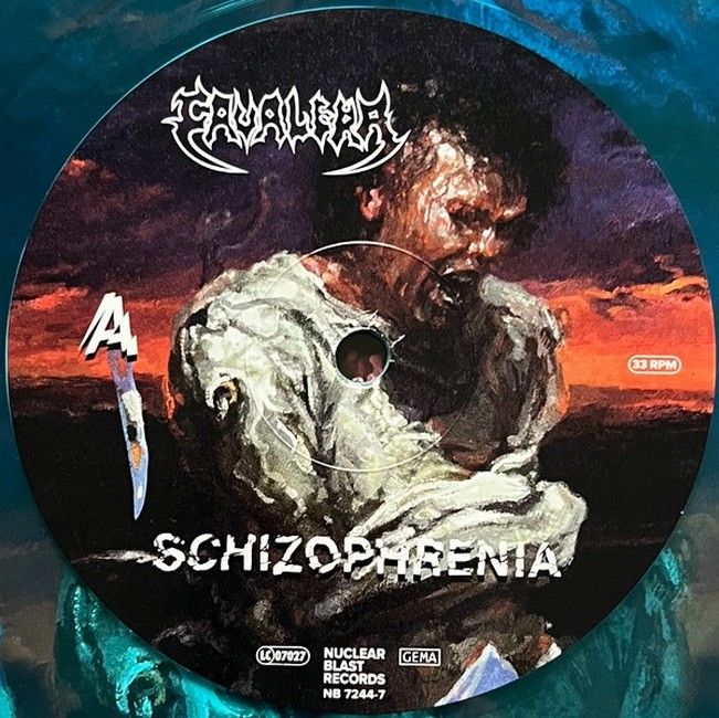 Платівка Cavalera – Schizophrenia|Сепультура-Шизофренія(Curacao Blue Transparent Vinyl)