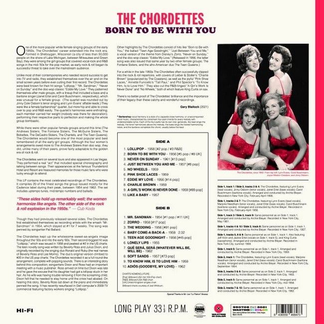 The Chordettes – Born To Be With You – The Hits (LP, Compilation, Limited Edition, Pink Vinyl)