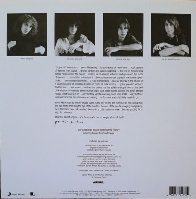 Patti Smith – Horses (2LP, Album, Reissue, Remastered, Stereo, 50th Anniversary, Gatefold, Vinyl)