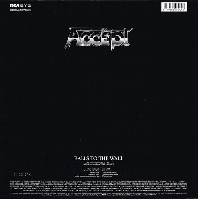 Accept – Balls To The Wall (Vinyl)