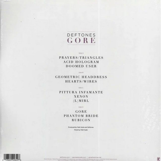 Deftones – Gore (2LP, Album, Limited Edition, White Vinyl)