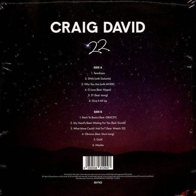 Платівка Craig David – 22|Крейг Девід-22