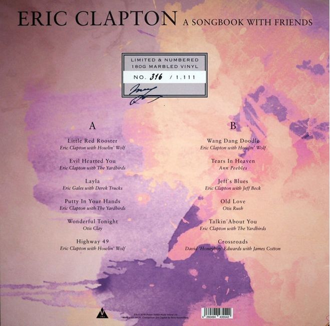 Eric Clapton – A Songbook With Friends (LP, Compilation, Limited Edition, Lavender marbled Translucent Vinyl)
