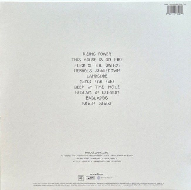 AC/DC – Flick Of The Switch (LP, Album, Limited Edition, Gold Vinyl)