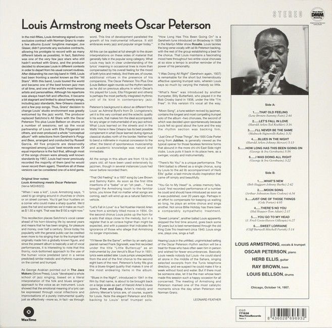 Louis Armstrong Meets Oscar Peterson (LP, Album, Reissue, Vinyl)