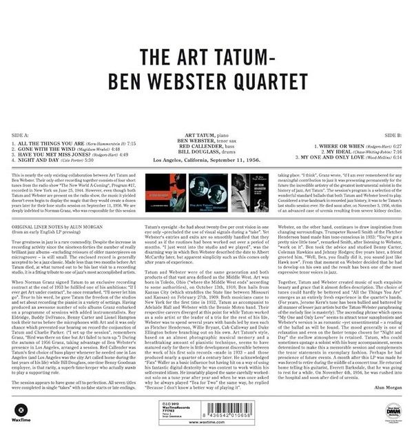 The Art Tatum, Ben Webster Quartet – The Art Tatum - Ben Webster Quartet (LP, Album, Limited Edition, Vinyl)