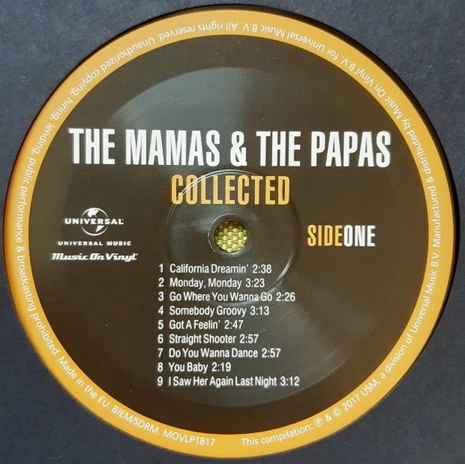 The Mamas & The Papas – Collected (2LP, Compilation, Stereo, 180 Gram, Vinyl)