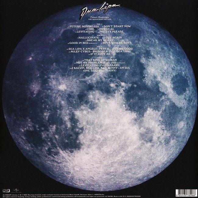 Dua Lipa – Future Nostalgia (The Moonlight Edition) (2LP, Album, Stereo, Vinyl)