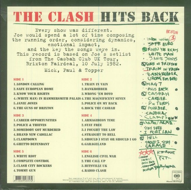 The Clash – Hits Back (3LP, Compilation, Remastered, 180 Gram, Vinyl)