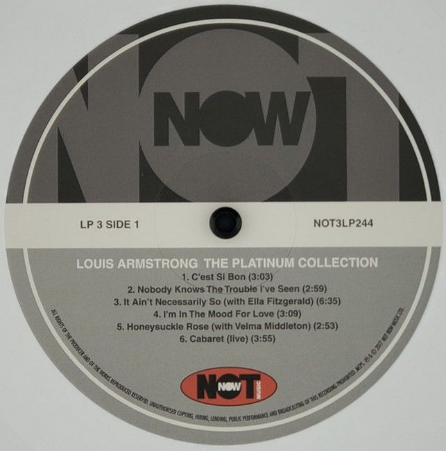 Louis Armstrong - Platinum Collection (3LP, Compilation, White Vinyl)