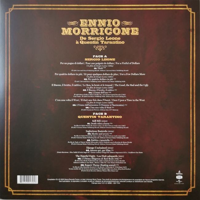 Ennio Morricone – Ennio Morricone De Sergio Leone A Quentin Tarantino (Vinyl)