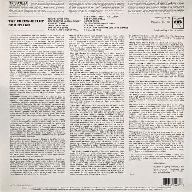 Bob Dylan – The Freewheelin' Bob Dylan (LP, Album, Reissue, Stereo, 180 Gram, Vinyl)