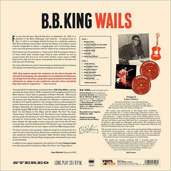 B. B. King – B.B. King Wails (LP, Album, Reissue, Stereo, 180 Gram, Vinyl)