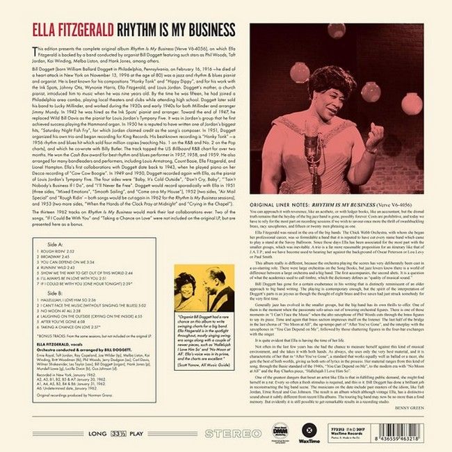Ella Fitzgerald – Rhythm Is My Business (LP, Album, Limited Edition, Vinyl)