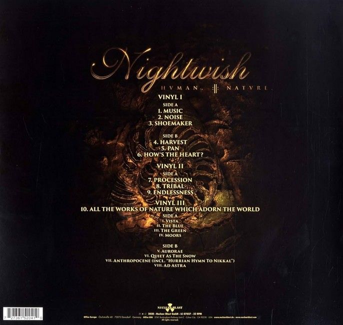 Платівка Nightwish – Human. :||: Nature.|Нічне бажання-Людина. :II: Природа.(3xLP)