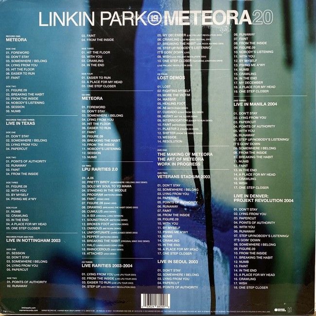 Linkin Park – Meteora (Box-Set, 4LP, 4CD, 3DVD, Deluxe Edition, Limited Edition, 20th Anniversary)