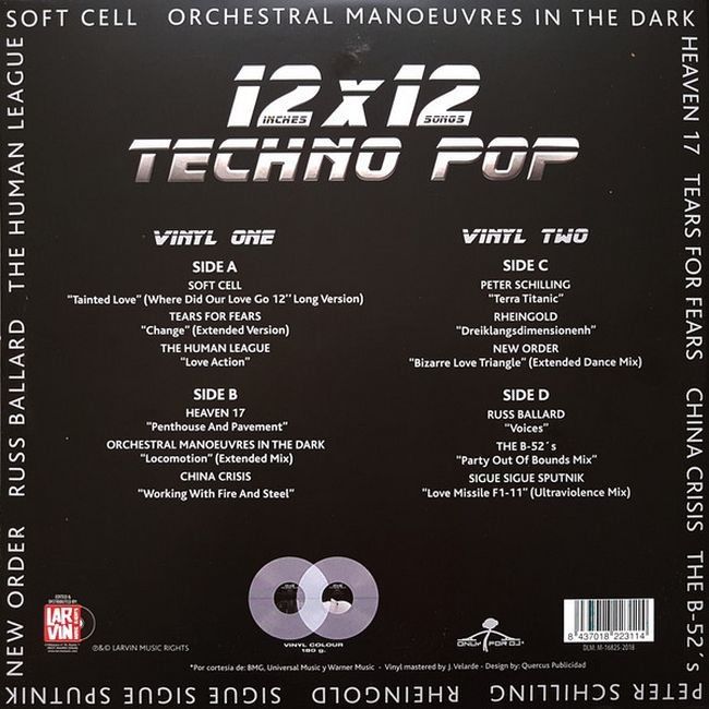 Платівка 12 Inches X 12 Songs Techno Pop|12 дюймів X 12 пісень техно-поп(2xLP)