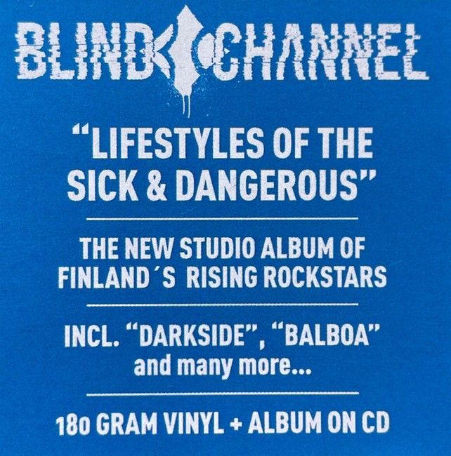 Платівка Blind Channel – Lifestyles Of The Sick & Dangerous|Сліпий канал-Спосіб життя хворих і небезпечних
