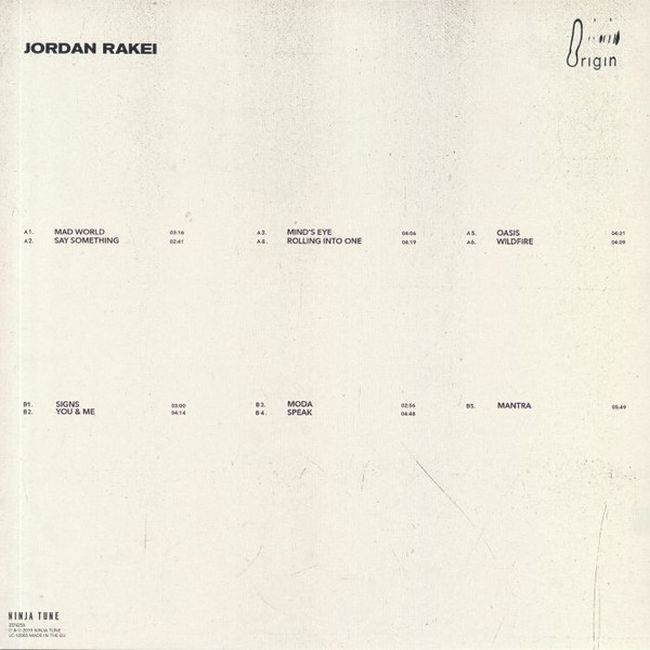Jordan Rakei – Origin (LP, Album, 180g, Vinyl)