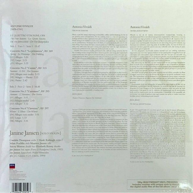 Janine Jansen, Vivaldi – The Four Seasons (LP, Album, Vinyl)