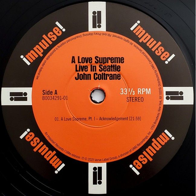 John Coltrane – A Love Supreme: Live In Seattle (2LP, Album, Stereo, Vinyl)