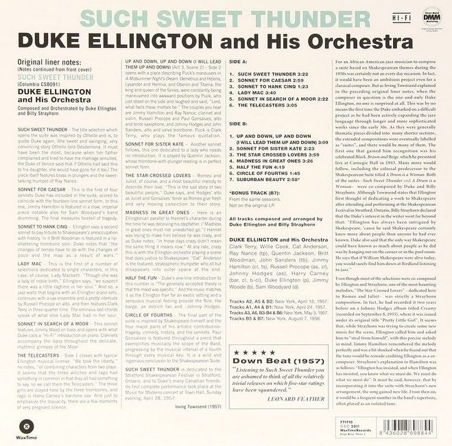 Duke Ellington And His Orchestra – Such Sweet Thunder (LP, Album, Reissue, Mono, Vinyl)