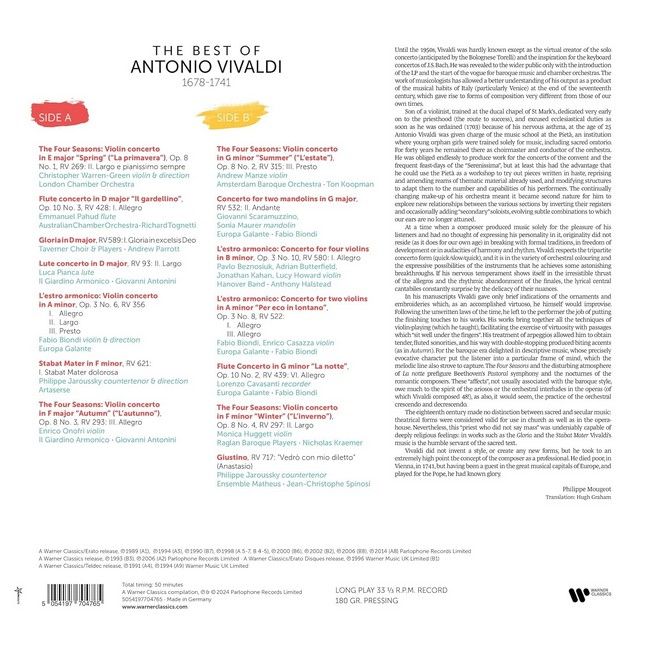 The Best Of Antonio Vivaldi (LP, Compilation, Stereo, 180 gram, Vinyl)