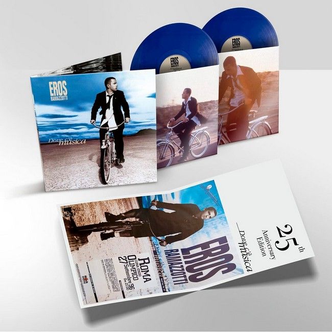 Eros Ramazzotti – Dove C'e Musica (2LP, Album, Reissue, Remastered, Transparent Blue Vinyl)
