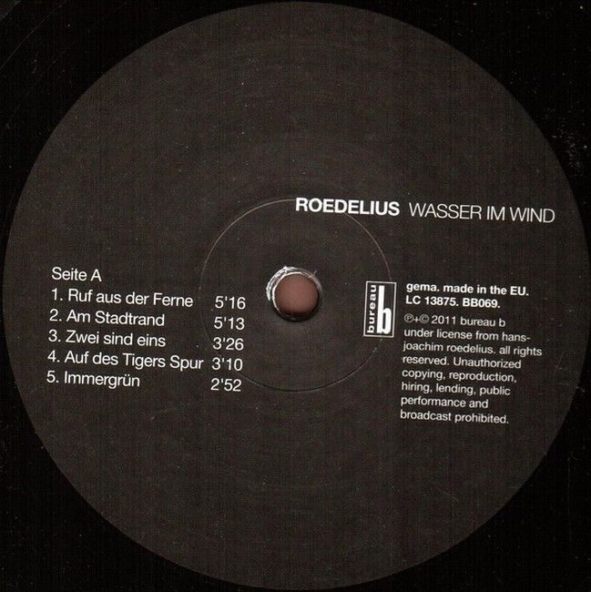 Roedelius – Wasser Im Wind (LP, Album, Reissue, Remastered, 180 g, Vinyl)