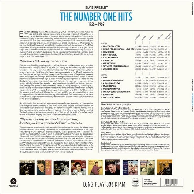 Elvis Presley – The Number One Hits 1956-1962 (LP, Compilation, Vinyl)