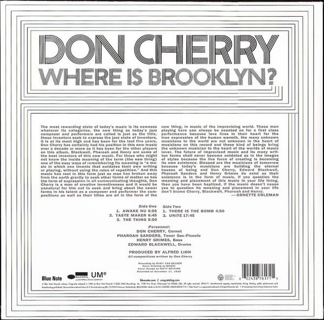 Don Cherry – Where Is Brooklyn? (LP, Album, Vinyl)