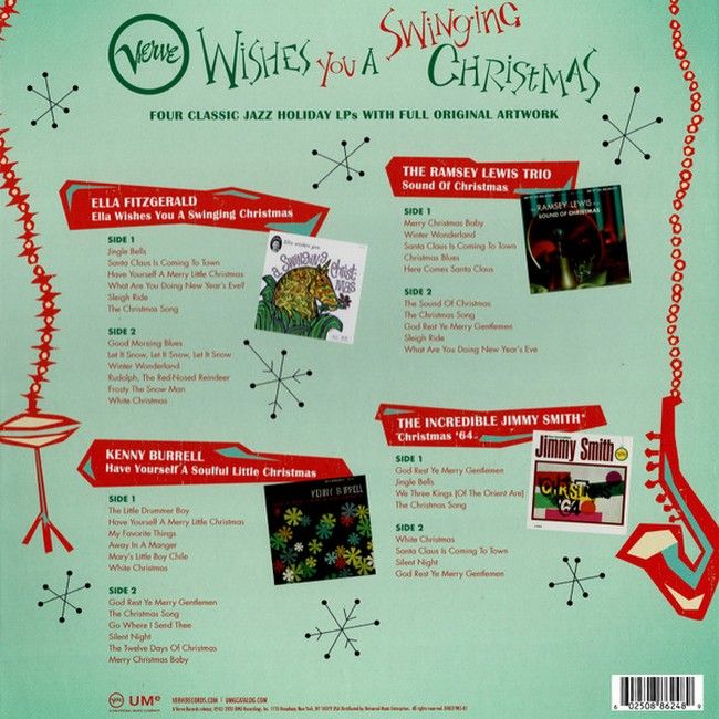 Ella Fitzgerald, Kenny Burrell, The Ramsey Lewis Trio, Jimmy Smith – Verve Wishes You A Swinging Christmas (4LP, Box Set, Compilation, Album, Reissue, Stereo, Vinyl)