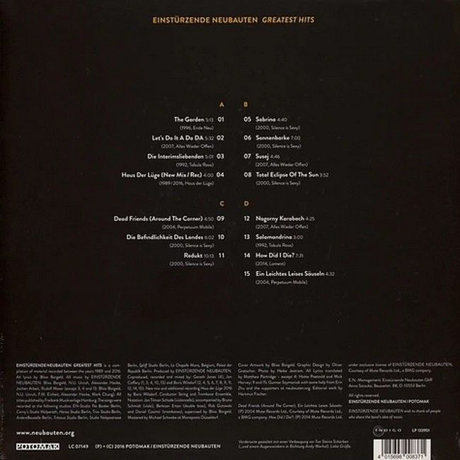 Einsturzende Neubauten – Greatest Hits (2LP, Compilation, Vinyl)