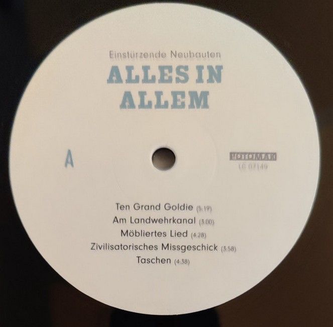 Einsturzende Neubauten – Alles In Allem (LP, Album, Vinyl)