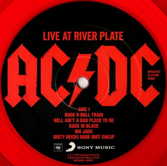 AC/DC – Live At River Plate (3LP, Album, Stereo, Red Translucent Vinyl)
