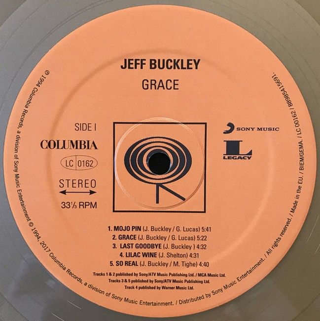 Jeff Buckley – Grace (LP, Album, Limited Edition, Reissue, Stereo, Gold Vinyl)