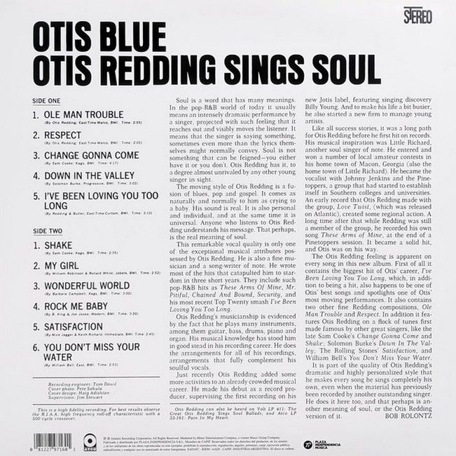 Otis Redding – Otis Blue / Otis Redding Sings Soul (LP, Album, Limited Edition, Crystal Clear Vinyl)
