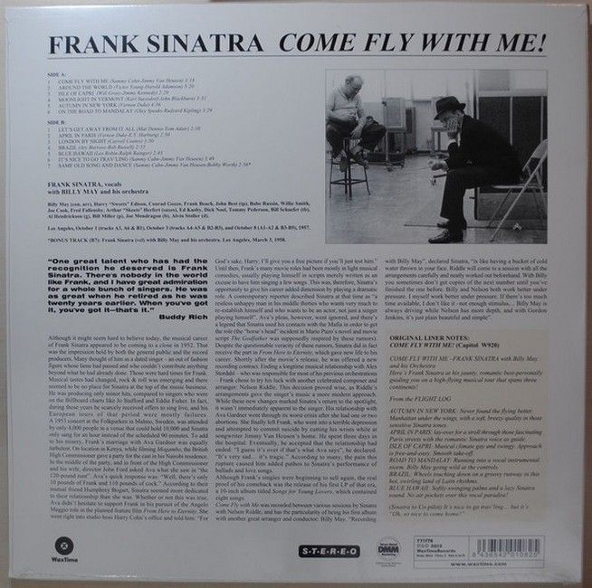 Frank Sinatra With Billy May And His Orchestra – Come Fly With Me (LP, Album, Reissue, Vinyl)