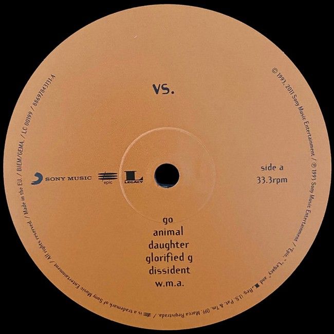 Pearl Jam – Vs. (LP, Album, Reissue, Remastered, 180 Gram, Gatefold, Vinyl)