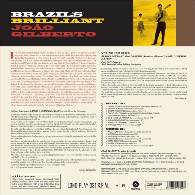 Joao Gilberto – Brazil's Brilliant (LP, Album, Reissue, 180g, Vinyl)
