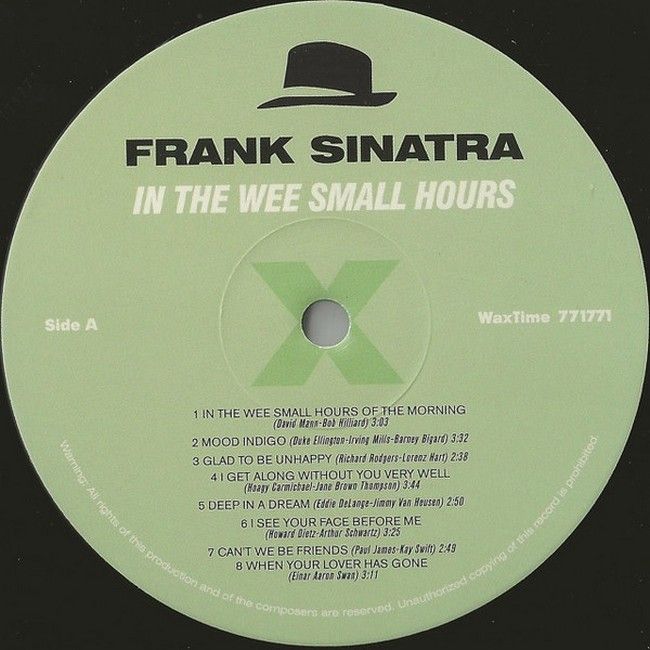 Frank Sinatra – In The Wee Small Hours (LP, Album, Reissue, Remastered, Vinyl)