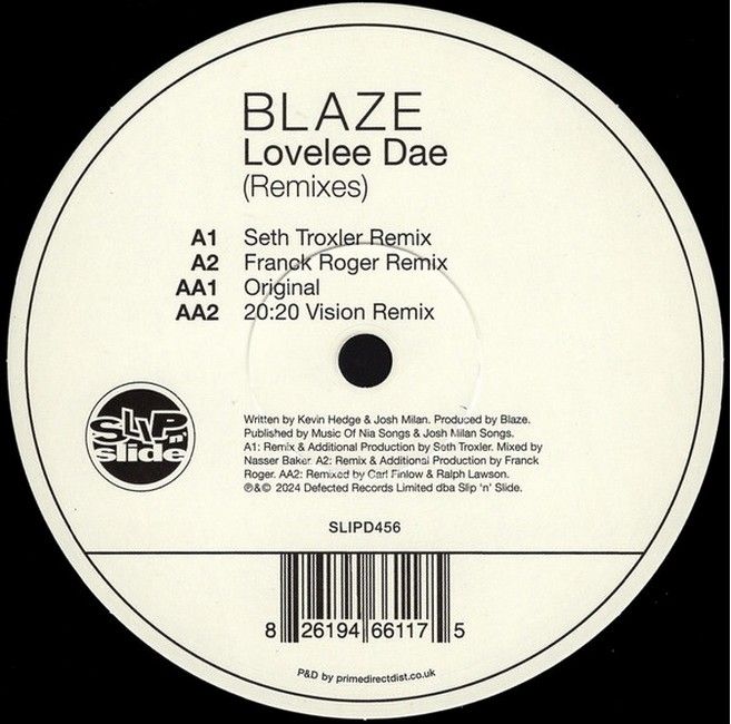 Blaze – Lovelee Dae (Remixes) (EP, 12", 33 ? RPM, Vinyl)